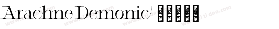Arachne Demonic字体转换